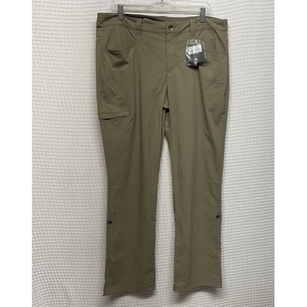 NWT Eddie Bauer Travex Horizon UPF50+ Khaki Tan RollUp Leg Pant Women 16 Vietnam